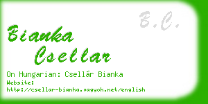bianka csellar business card
