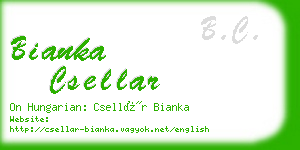 bianka csellar business card